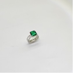 Simple Blue Square Ring